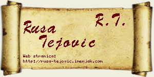 Rusa Tejović vizit kartica